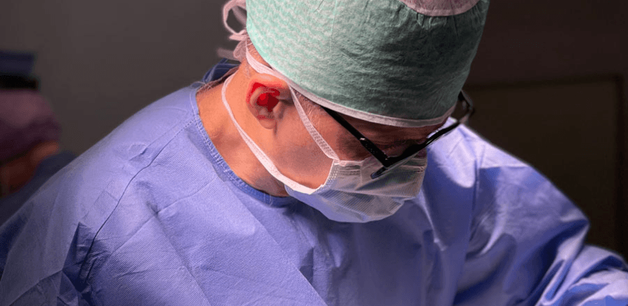Dr. Renato Zaccheddu, cosmetic and plastic surgeon, in the operating room.